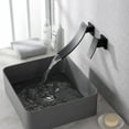 thumbnail image 4 of Sumerain Single Handle Matte Black Waterfall Wall Mount Bathroom Faucet with Valve, 4 of 8