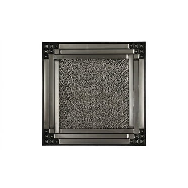 Genoa 2 ft. x 2 ft. Drop-in or Glue-Up Vinyl Ceiling Tile in Antique Silver - Box of 10