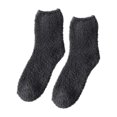 thumbnail image 2 of GILIGEGE Women's Cozy Fluffy Fuzzy Socks Plush Home Slipper Socks Warm Soft Winter Sleeping Socks for Men Women Christmas Gifts Home with Thicker Solid Socks Warmer Colors for Women Coral and Socks I, 2 of 2