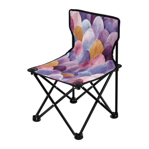 Outdoor Folding Chair 14.46x14.46x22.83 Inches, Camping Folding Chair Easy to Carry Ideal for Outdoor Picnics Camping Park Fishing Beautiful Purple Pattern