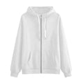 thumbnail image 2 of JUjie Womens Zip Up Hoodies High Neck Fleece Jackets Oversized Sweatshirts Fall Fashion 2026 Sweaters Winter Clothes White S, 2 of 5