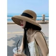 thumbnail image 3 of YooGuoGuo Straw Hat Female Summer Hats, Brimn French Sunscreen Hepburn Winding Hat Beaches, Folding Wild Hat Female Sunscreen Hat, 3 of 7