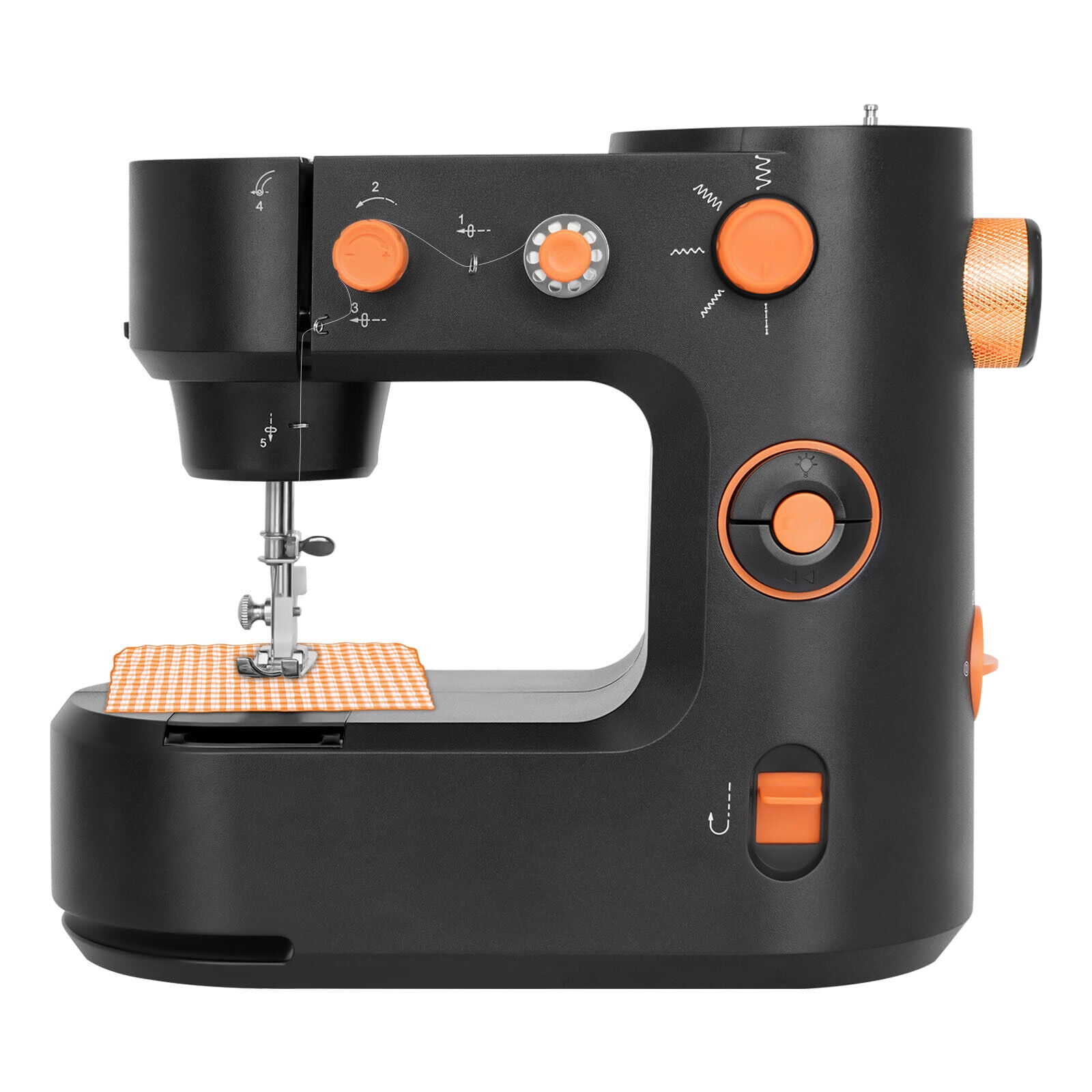 Black Mini Sewing Machine for Beginner, Dual Speed Portable Sewing Machine for Homes, Factories, Stores