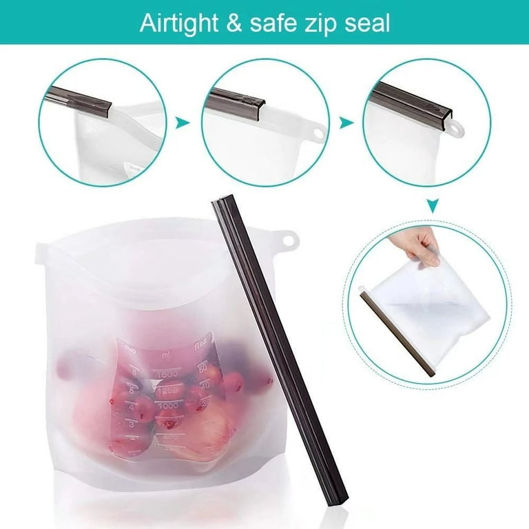 1000ml Airtight Zip Seal Preservation Storage Container Reusable