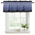 thumbnail image 2 of Blue Geometric Valances for Windows, Decorative Rod Pocket Window Valance Curtains, Ombre Modern Abstract Art Short Curtain Drapes for Kitchen/Bathroom/Living Room, 2 Panels, 54" W x 18" L, 2 of 8