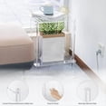 thumbnail image 5 of Mesa de Centro de Acrílico Mesa Auxiliar Cuadrada Mesa Decorativa Sofá Mesita de Noche Mesa Auxiliar de Té Transparente de Doble para Habitación, 5 of 5