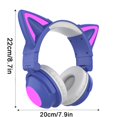 thumbnail image 2 of Auriculares inalámbricos e inalámbricos con cable para niños, orejas de gato E-Greetshopping, 2 of 9