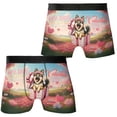 thumbnail image 3 of My Dog Is My Valentine Cute German Shepherd in Gift Box All Over Print Boxer Briefs Underwear for Men Dad Alsatian Dog Lover Gifts - 3006, 3 of 6