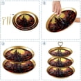 thumbnail image 4 of Halloween Castle Elegant Plastic Dessert Table Cake Holder with Iron Pillars | 32cm Height and Plates of 21cm, 24cm, 27cm, 4 of 6