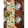 thumbnail image 2 of Watercolor Fruits Burlap-Cotton Table Runner 72 Inches Long,Summer Fruits Rustic Farmhouse Table Runners,Outdoor Dining Tablecloths Decor for Baby Shower/Party/Wedding 14x72, 2 of 9