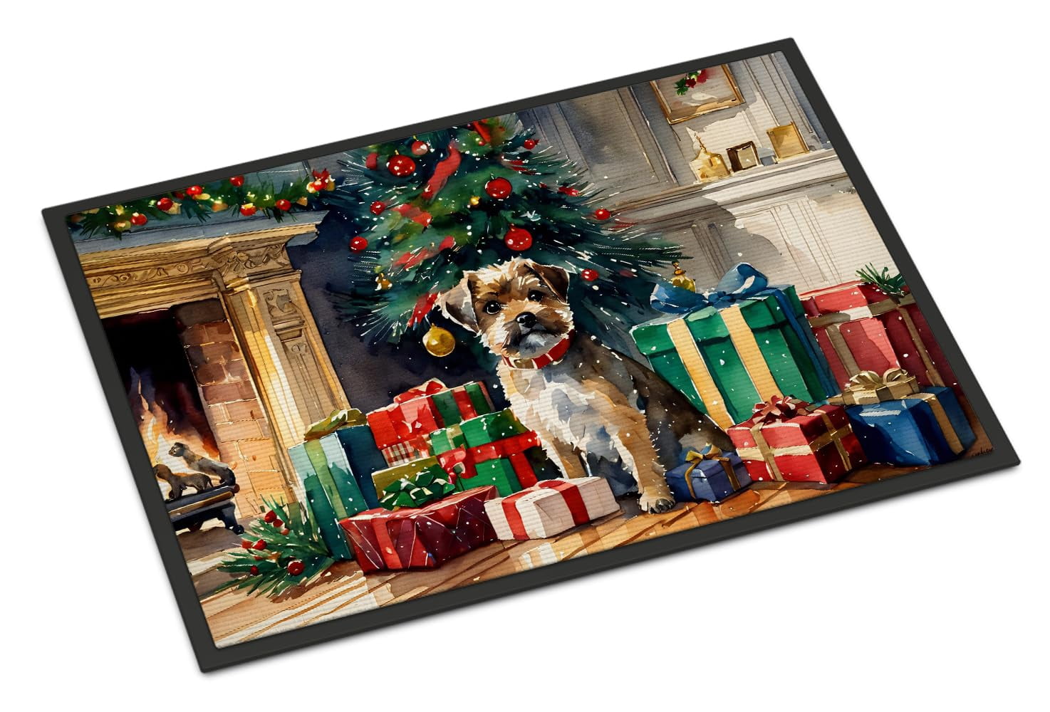 Belgian Malinois Cozy Christmas Doormat 36 in x 24 in
