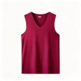 thumbnail image 5 of Qiyinn Men's V Neck Tank Top Slim Fitted Workout Gym Sleeveless Muscle Shirts Summer Undershirts, 5 of 6