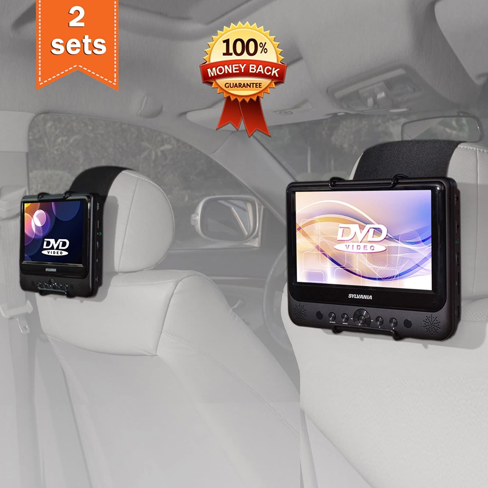 Tfy Car Headrest Mount Holder For Sylvania Sdvd9805 Portable Dvd Player Also Fit All 7 Inch 10 Inch Swivel Screen Portable Dvd Player Tfy Car Headrest Mount Holder For Sylvania Sdvd9805 Portable Dvd Player Also Fit All 7 Inch 10 Inch Swivel Screen Portable Dvd Player