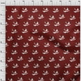 thumbnail image 3 of oneOone Cotton Flex Dark Red Fabric White Bird Dress Material Fabric Print Fabric By The Yard 40 Inch Wide, 3 of 4