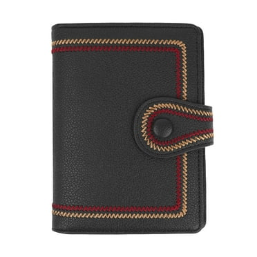 DODAMOUR Passport Holder for Travel, RFID Passport Wallet for Women And Men, Vegan Leather Passport Case Multi Credit Card Holder Coin Purse (Black)
