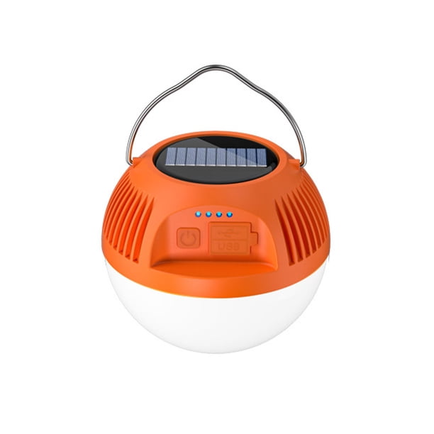Moyic Gancho de luz USB para exteriores Bombilla impermeable para colgar 3 modos de iluminación Alta linterna recargable Jardín de Iluminación y accesorios Naranja