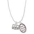 thumbnail image 1 of Delight Jewelry Silvertone Open Cat Face Best Mom Ever Charm Necklace, 1 of 4