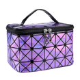 thumbnail image 2 of Lingge Bolsa de cosméticos láser Bolsa de Viaje, Bolsa de Lavado Impermeable de Gran Capacidad, Púrpura, 2 of 3