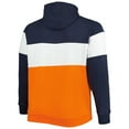 thumbnail image 3 of Men's New Era Navy/Orange Chicago Bears Big & Tall Current Team Colorblock Fleece Raglan Pullover Hoodie, 3 of 3