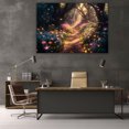 thumbnail image 6 of Mudket Canvas Wall Art Framed Ready to Hang Magical Firefly Forest Path Colorful Flower Butterfly Print, Wall Decor Canvas Artwork for Bedroom Living Room Room Office - 12"L x 8"W, 6 of 10