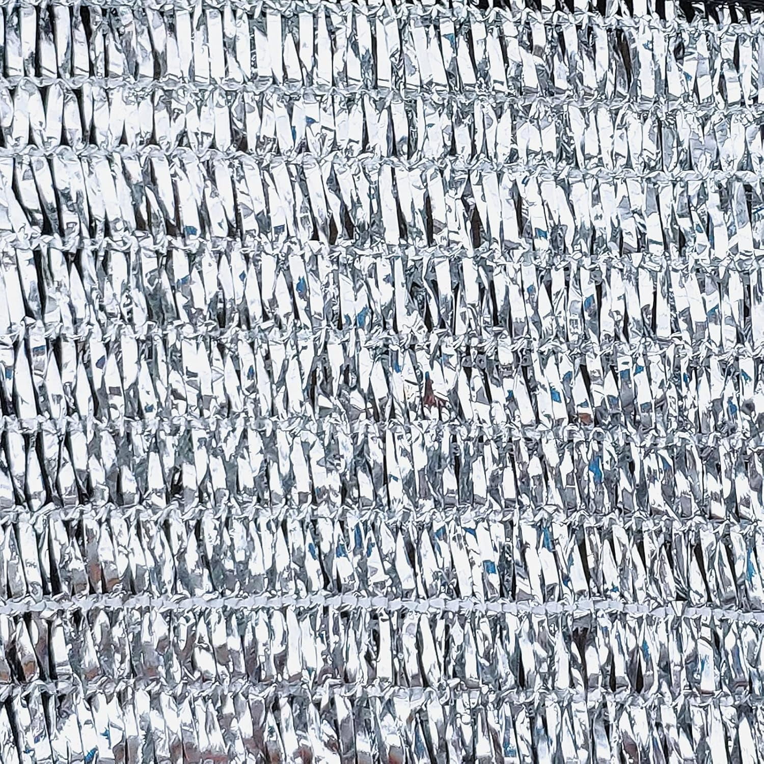 70% Reflective Aluminet Shade Cloth 10ft, Sun Block Mesh with Grommets