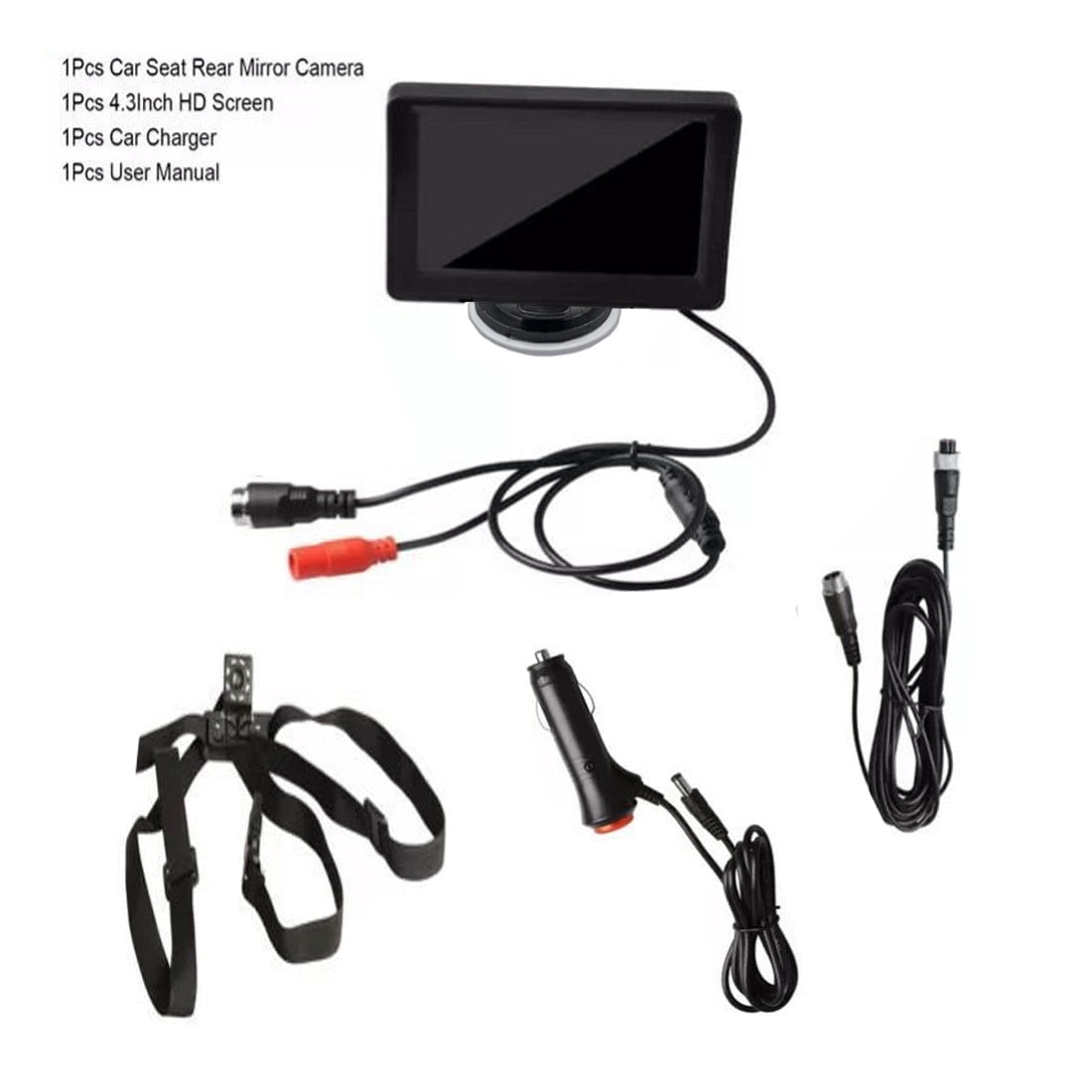 56 STORE Baby Car Back Seat Camera, 4.3" HD 1080P Monitor Screen Camera Night Vision Infant Mirror