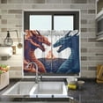 thumbnail image 5 of Ryvnso Dragon in Fire Half Curtains Sets Tier 2 Panels Short Curtain Rod Pocket 27"W x 24"L, 5 of 7
