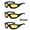 3 Pairs of Yellow, variant on 3 Pairs Motorcycle Sports Biker Riding Glasses Padded Wind Resistant Sunglasses