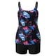 thumbnail image 4 of Trajes de baño tankini para mujer Trajes de baño de dos piezas con espalda de tiras y estampado conservador para mujer Traje de baño de dos piezas para mujer, 4 of 7