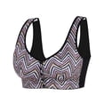 thumbnail image 2 of Fewfanhot Women's Maternity Sports Bra with Zigzag-Print, Pregnant Breathable Support Bra for Exercise Cute Casual Nursing Bra for Active Moms, Comfort Postpartum Bra, 2 of 4