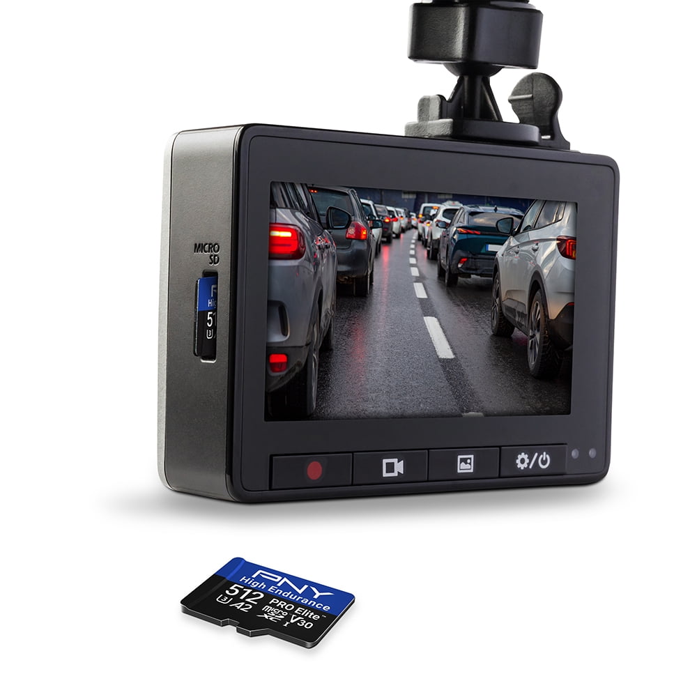 PNY 512GB PRO Elite™ High Endurance C10 U3 V30 A2 microSDXC – Up to 137.6K Continuous Recording Hours, Up to 100/90MB/s Read/Write, 4K UHD, Full HD, UHS-I, Surveillance, Home Security, Dash Cam