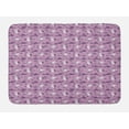 thumbnail image 1 of Spaceship Bath Mat, Pattern Image of Flying Rockets Stars and Clouds Outer Space Theme, Plush Bathroom Decor Mat with Non Slip Backing, 29.5" X 17.5", Pale Purple White, by Ambesonne, 1 of 2