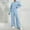 01 Sky Blue, variant on YueHuiYing Women's Two Piece Outfit Long Sleeves Pullover High Waisted Fashion Clothing Long Pants Tracksuit