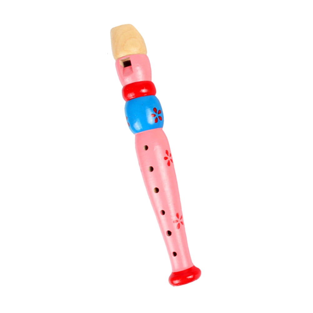 2 Pcs Small Wooden Recorders For Toddlers,Colorful Piccolo Flute For Kids,Learni 
