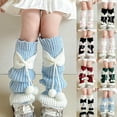thumbnail image 6 of FAWUUDO Winter Warm Leg Warmers for Girls Fall Knitted Legwarmers Cute Soft Socks Accessories, 6 of 6