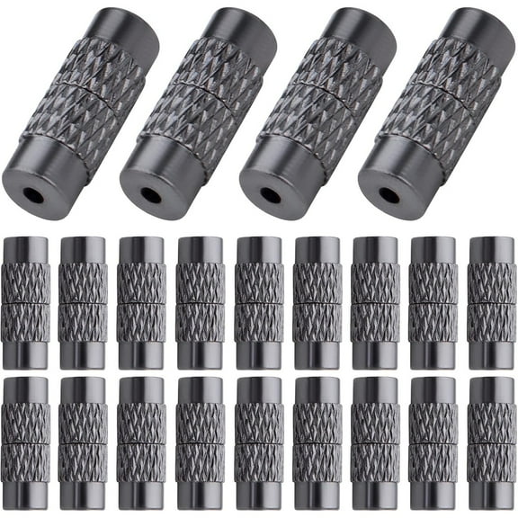 50pcs Gun Black Screw Twist Clasps Brass Barrel Tube Fastener Cord End Caps Jewelry Clasps Decorative Accessories for DIY Bracelet Necklace Craft Supplies Jewelry Making
