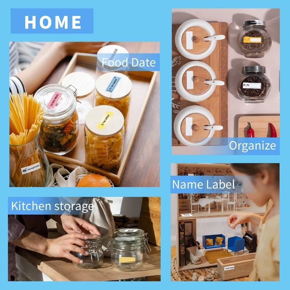 Portable Handheld Wireless Label Maker Printer Smartphone Thermal Small Rechargeable ,Fast-Drying Ink with Crisp Output