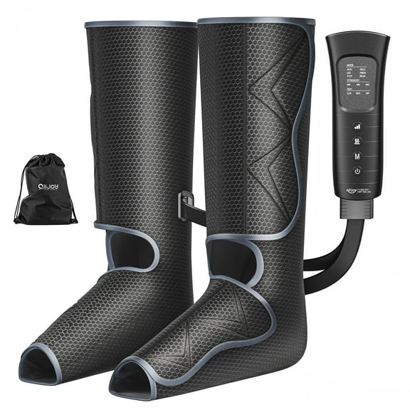 ALLJOY Leg Compression Boots Massager for Circulation and Pain Relief, Leg Air Compression Foot and Calf Massager with Heat