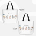 thumbnail image 3 of Vsdgher Summer Gnome print Tote Bag for Women Shoulder Bag with Zipper Large Shoulder Bag Handle Handbag Portable Washable for Travel, Work, 3 of 8
