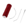 thumbnail image 2 of MERIGLARE Cotton Hair Weft Sewing Decor Thread with 3pcs Needles Set Red, 2 of 5