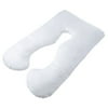 Bluestone Pregnancy Pillow - U-Shaped Full Body Pillow for Pregnant Women with Removable Cover (White)