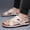 White, variant on Men's Brown Croc-Embossed Toe-Loop Casual Slide Sandals with Sporty Sole