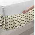 thumbnail image 2 of Forest Bed Skirt, Spring Woodland Leafage Branches Hand Drawn Nature Foliage Seasonal, Elastic Bedskirt Dust Ruffle Wrap Around for Bedding Decor, 4 Sizes, Olive Green and Eggshell, by Ambesonne, 2 of 2
