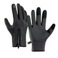 thumbnail image 3 of Men's and Women's Winter Cycling Gloves, Windproof Thermal Insulated Gloves, Non-Slip Palm Grip, Touchscreen Compatible, 3 Color Options, Cold Weather Bike Gloves - Grey, 3 of 3