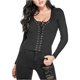 thumbnail image 2 of Suéter de punto con cordones Guess negro grande, 2 of 2