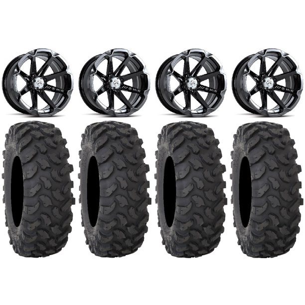 Msa Black Diesel 15 Utv Wheels 32 Xtr370 Tires Can Am Maverick X3 Honda Pioneer 1000 Talon Walmart Com