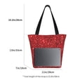thumbnail image 3 of Fotbe Red Glitter Bolsa de Playa con Estampado, Bolsa de Hombro, Bolsa de Mano Espaciosa, Bolsa de Viaje Ligera, Bolsa de Compras Versátil, 3 of 6