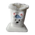 thumbnail image 4 of Soporte para gafas, estuche para gafas, almacenamiento para gafas, lindo soporte para gafas con peluche Cachorro blanco con sombrero, 4 of 8