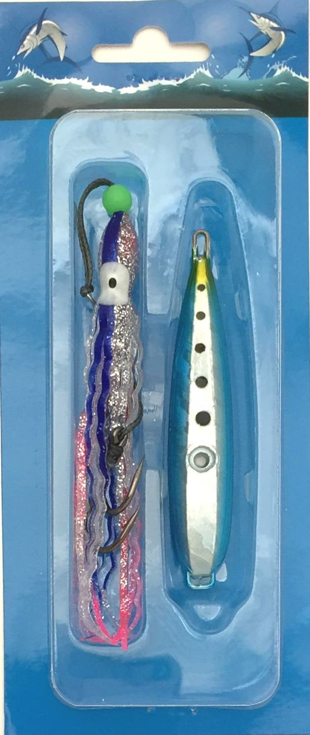 Sanhu Knife Bottom Ship Metal Jig 160g 5.64oz Blue 3 Packs