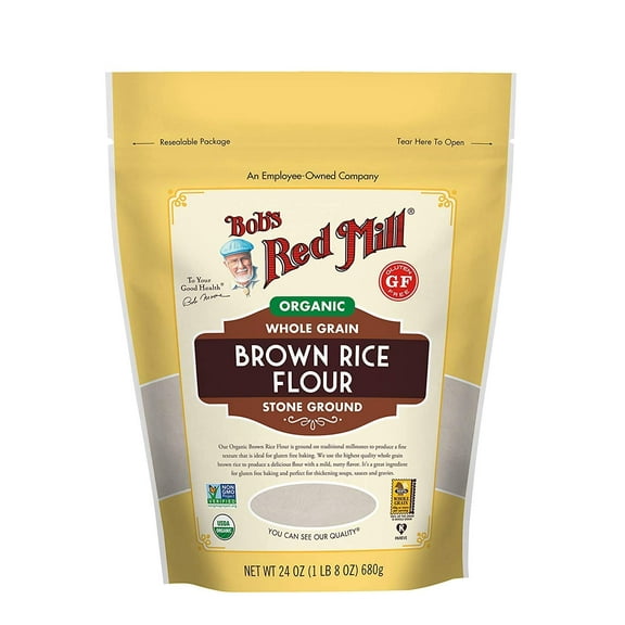 Organic Brown Rice Flour, 24 Ounce, (Pack of 4)